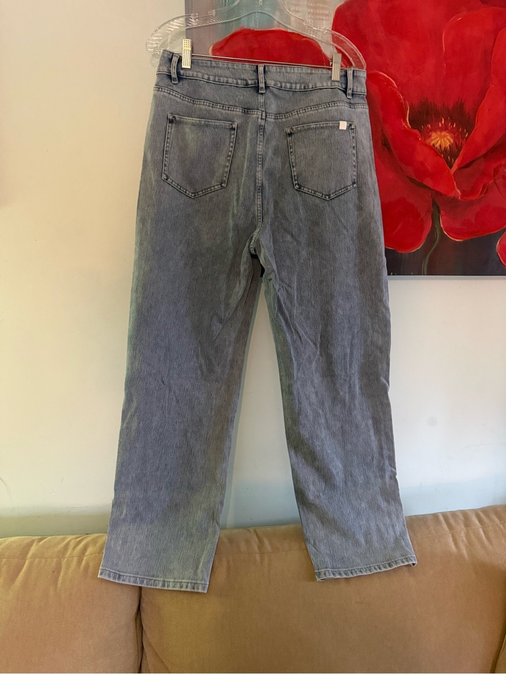 Halara Womens Denim Straight leg Jeans Size L large Light Wash 5-Pocket